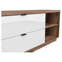 Tv galdiņš FORN RTV2S, ozols delano/balts glancēts Tv galdiņš FORN RTV2S, ozols delano/balts glancēts